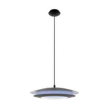 Eglo MONEVA-C Lampadario a sospensione LED Nero, 1-Luce, Cambia colore