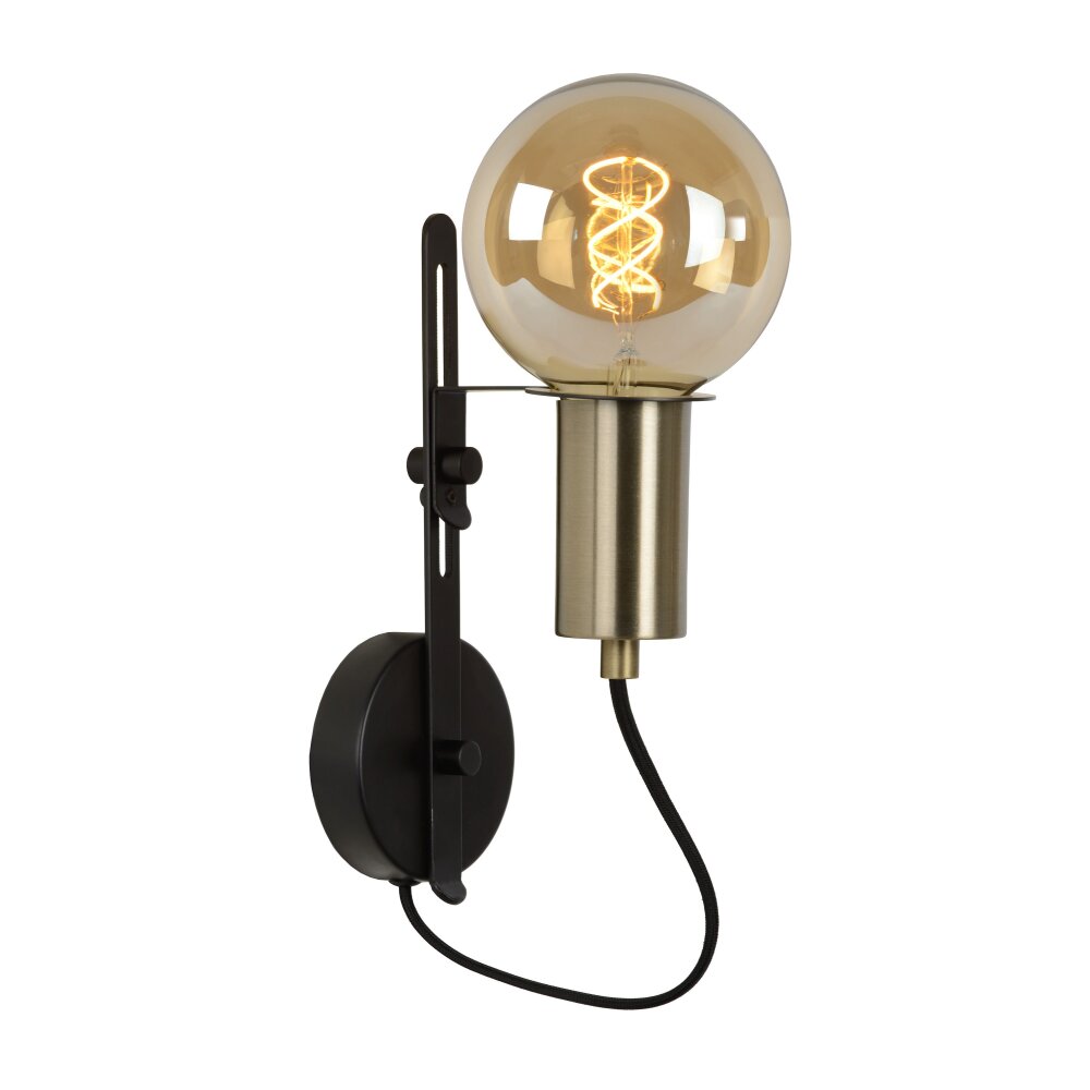 Applique Lucide MALCOLM Nero, 1-Luce main product photo
