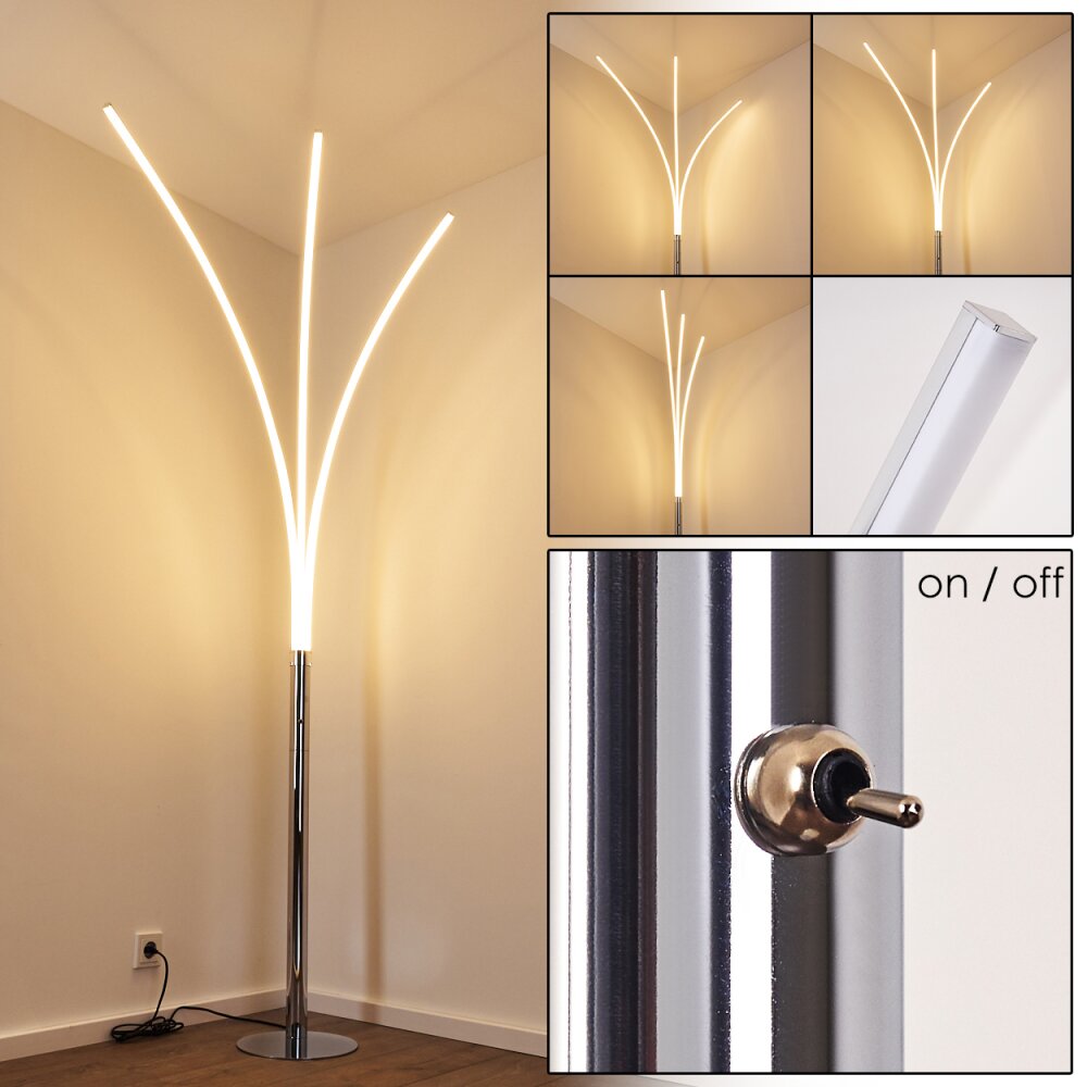 Horpmaal Lampada da terra LED Cromo, 3-Luci main product photo
