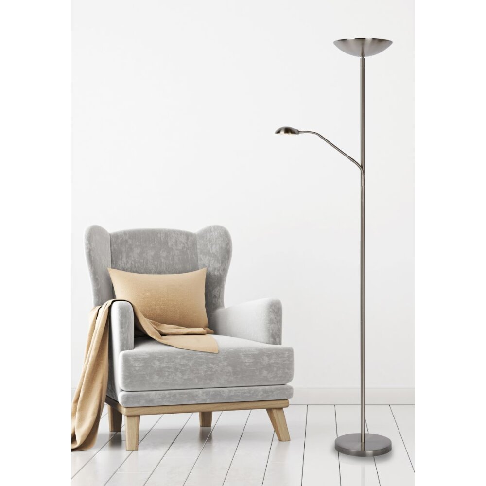 Lucide ZENITH Lampada da terra LED Cromo, 1-Luce main product photo