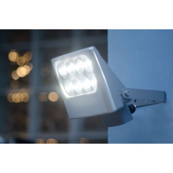 Lutec NEGARA Applique per esterno LED Argento, 8-Luci