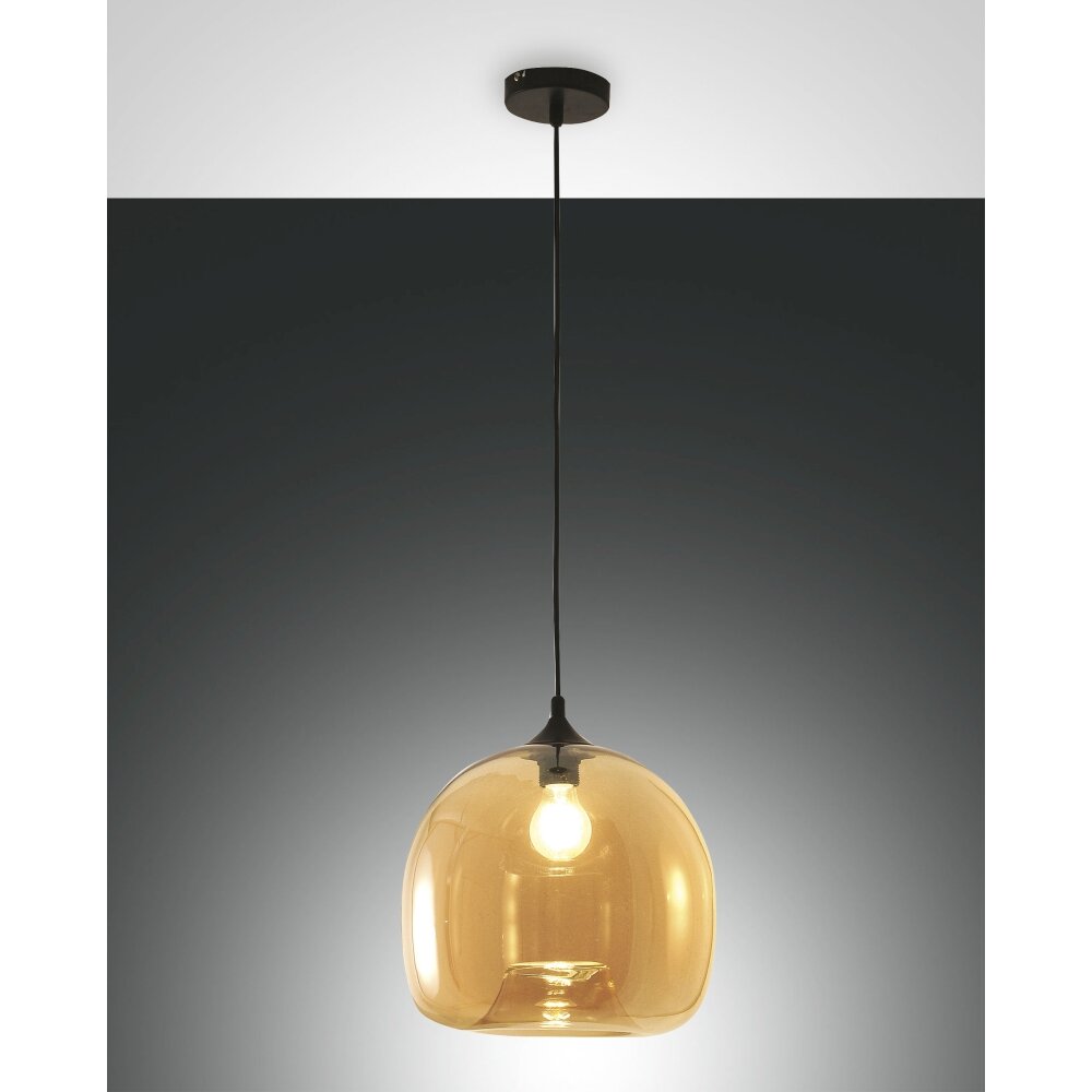 Fabas Luce Maia Lampada a Sospensione Nero, 1-Luce main product photo