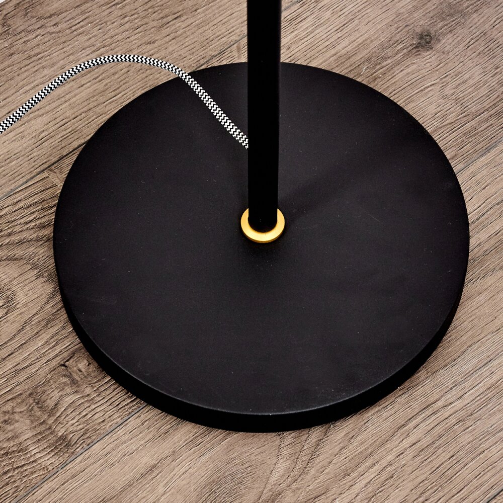 Luven Lampada da terra Oro, Nero, Nero-Oro, 1-Luce