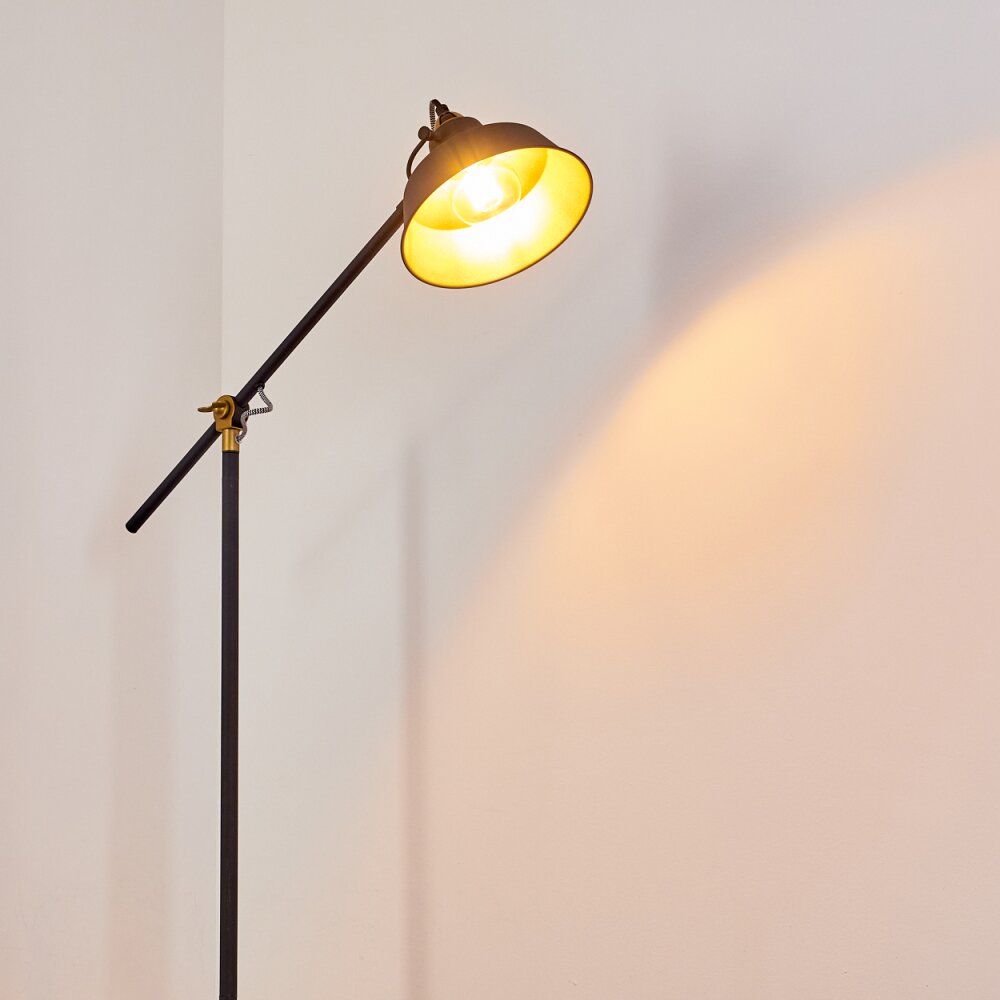 Luven Lampada da terra Oro, Nero, Nero-Oro, 1-Luce