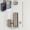 Noreaz Applique da esterno LED Acciaio inox, 1-Luce, Sensori di movimento