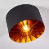 Togo Plafoniera Ottone, Nero, 1-Luce