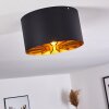 Togo Plafoniera Ottone, Nero, 1-Luce