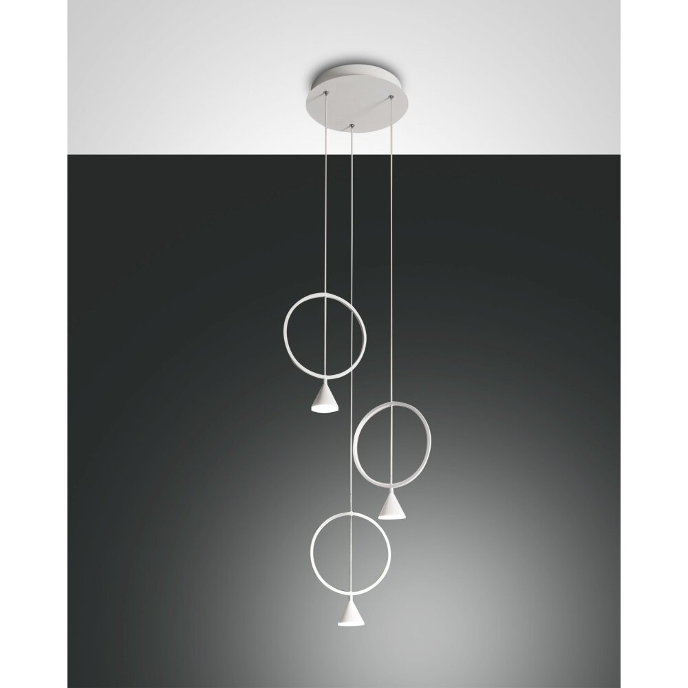 Fabas Luce Sirio Lampada a Sospensione LED Bianco, 3-Luci main product photo