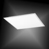 Leuchten Direkt Ls-FLAT Plafoniera LED Bianco, 1-Luce, Telecomando, Cambia colore