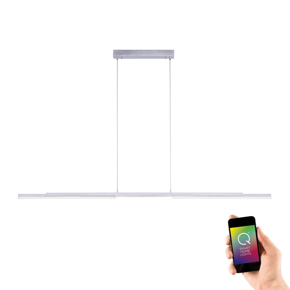 Paul Neuhaus Q-HENRIK Lampada a Sospensione LED Alluminio, 3-Luci, Telecomando main product photo