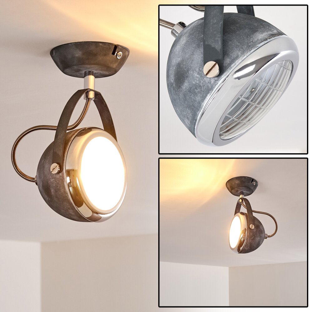 Foverup Plafoniera Cromo, Grigio, 1-Luce main product photo