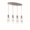 Ideal Lux KUKY Lampadario a sospensione Cromo, 4-Luci