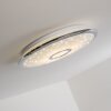 Jamton Plafoniera LED Cromo, 1-Luce, Telecomando