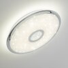 Jamton Plafoniera LED Cromo, 1-Luce, Telecomando