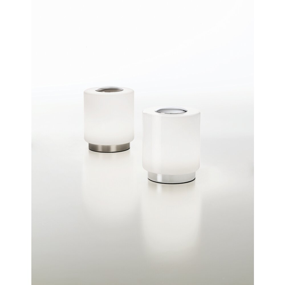 Fabas Luce Simi Lampada da Tavolo LED Cromo, 1-Luce