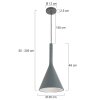 Steinhauer Cornucopia Lampada a Sospensione Grigio, 1-Luce