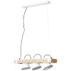 Brilliant Plow Lampada a Sospensione Legno chiaro, Bianco, 3-Luci