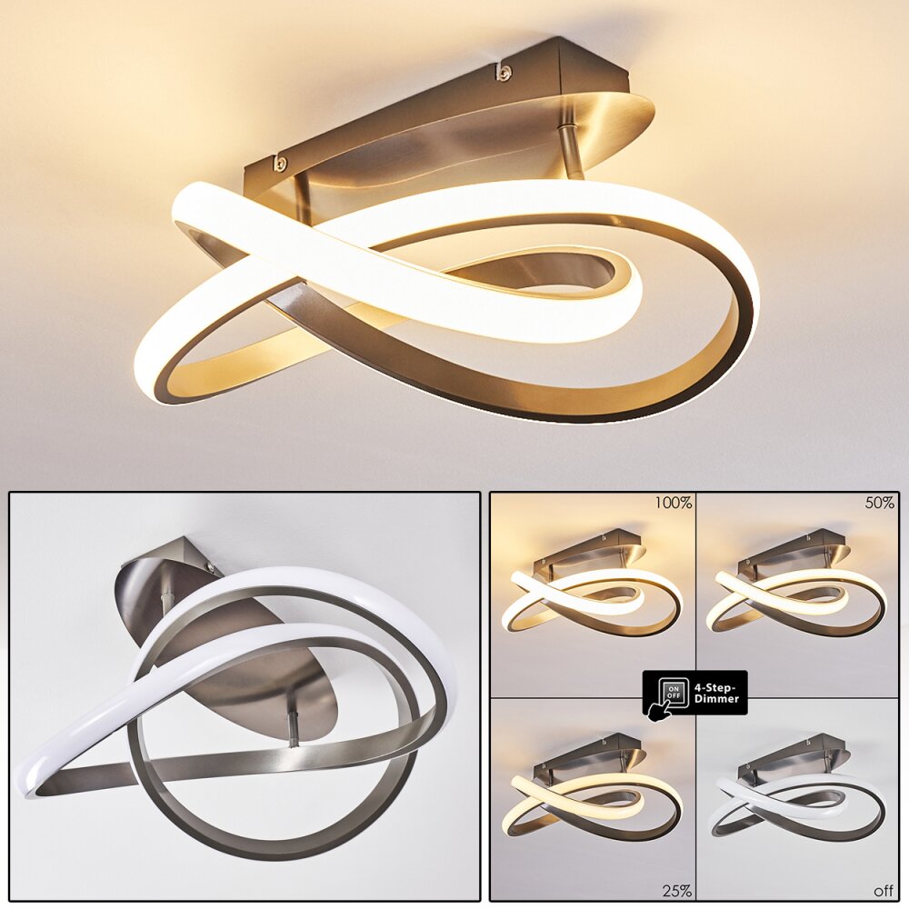 Cochato Plafoniera LED Nichel opaco, 1-Luce main product photo