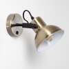 Fresno Applique Nero-Oro, 1-Luce