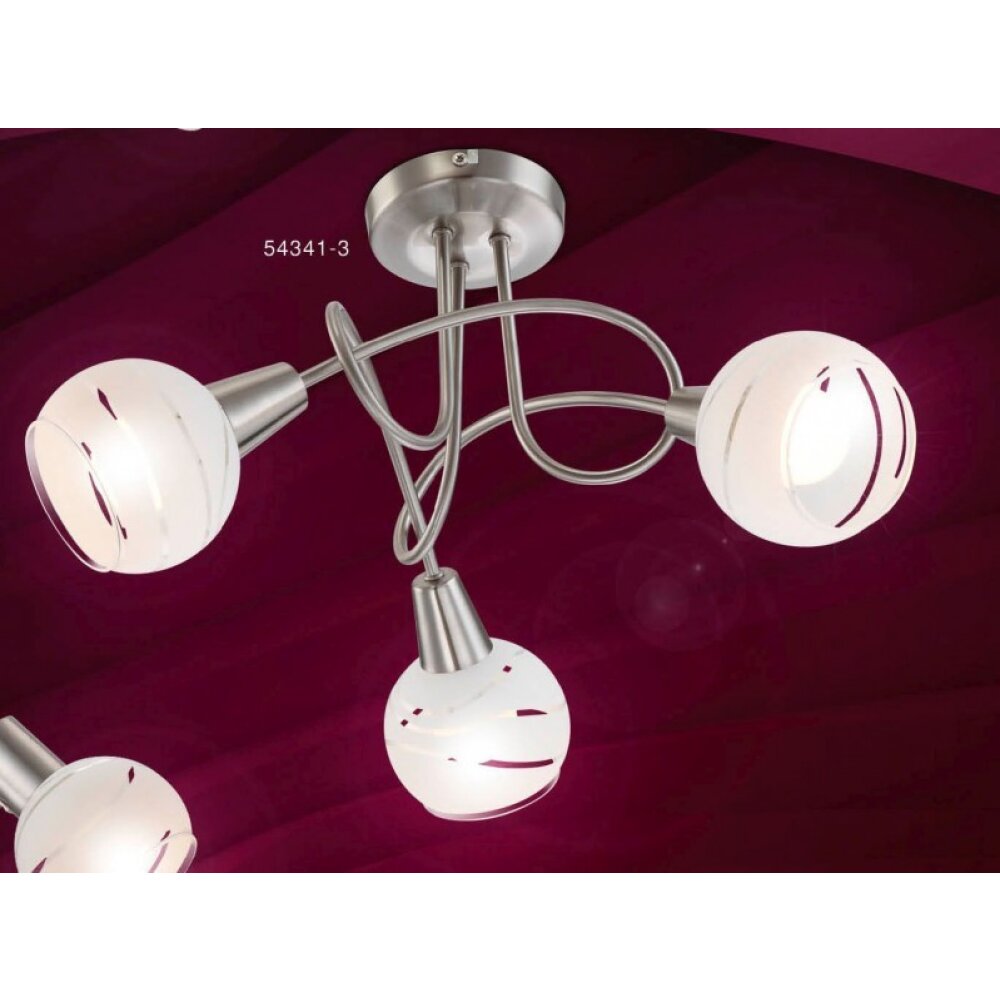 Globo ELLIOTT Plafoniera Nichel opaco, 3-Luci main product photo