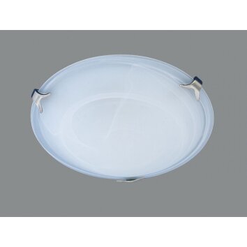 Trio 6105 Plafoniera Nichel opaco, Bianco, 1-Luce