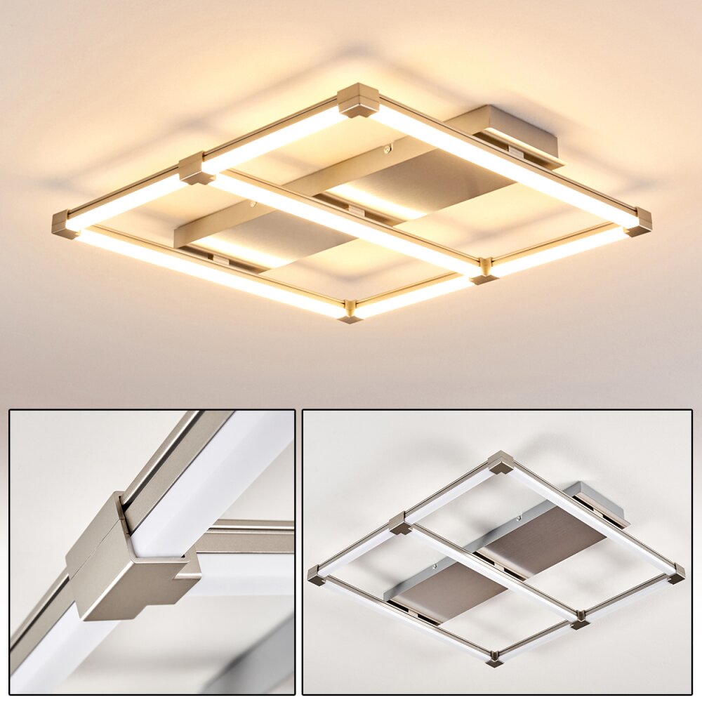 Beken Plafoniera LED Acciaio satinato, 1-Luce main product photo