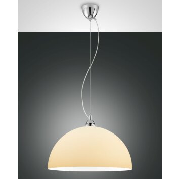 Fabas Luce Nice Lampada a Sospensione Cromo, 1-Luce