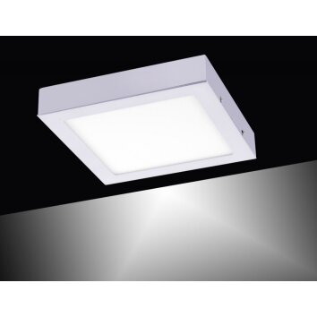 Leuchten-Direkt OSKAR Plafoniera LED Argento, 1-Luce