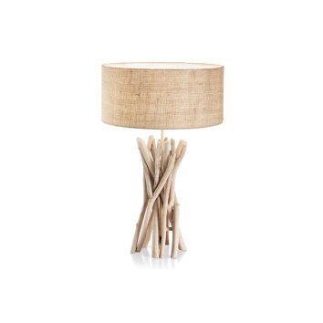 Ideal Lux DRIFTWOOD Lampada da Tavolo Legno chiaro, 1-Luce