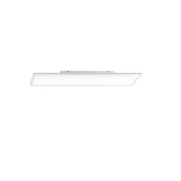 Leuchten Direkt Ls-FLAT Plafoniera LED Bianco, 1-Luce, Telecomando, Cambia colore