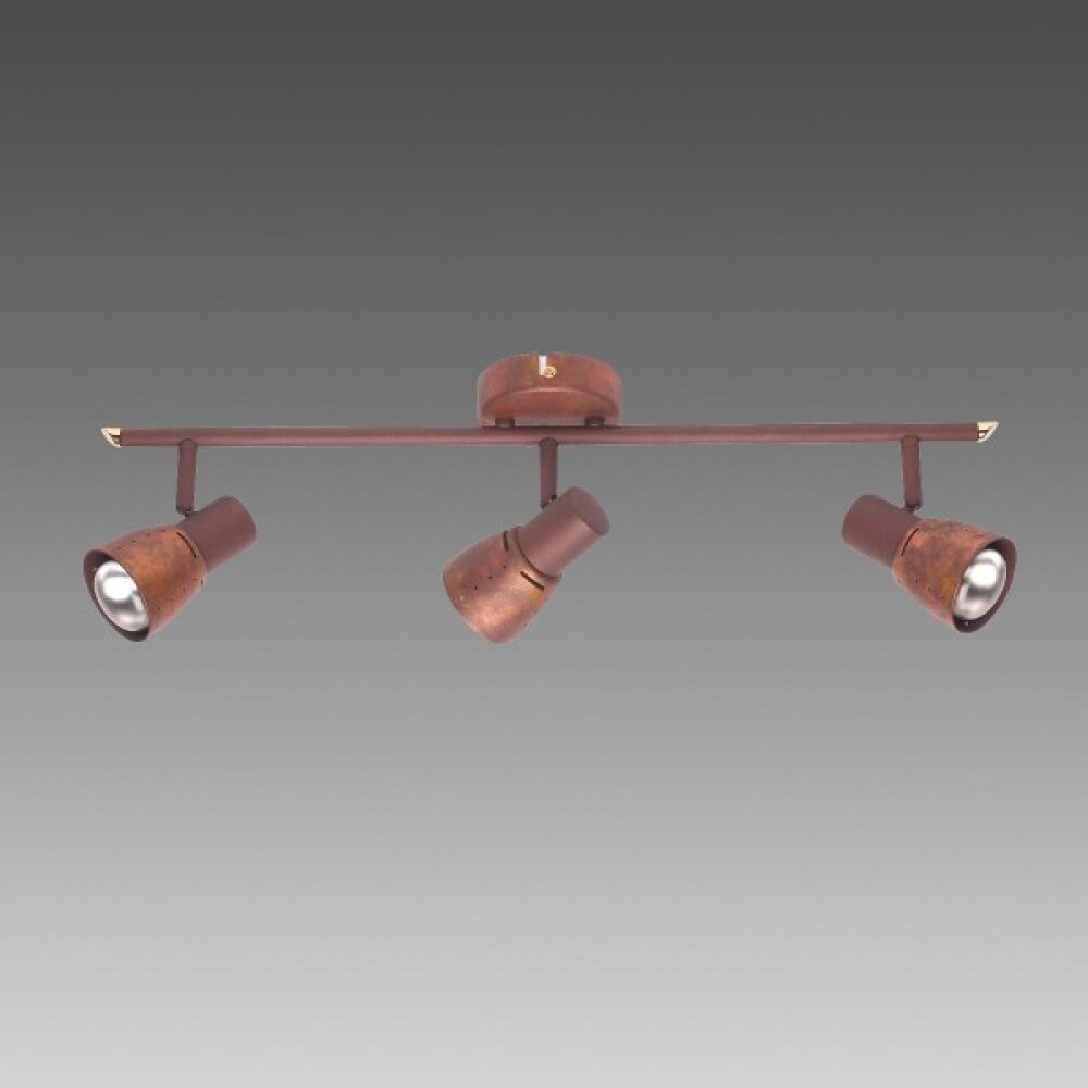 Brilliant Lava Illuminazione a binario Ramato, 3-Luci main product photo