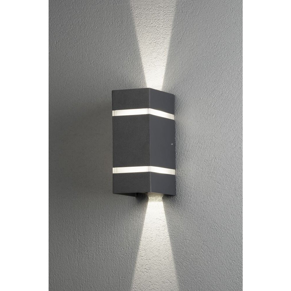 Konstsmide CREMONA Applique da esterno LED Antracite, 2-Luci