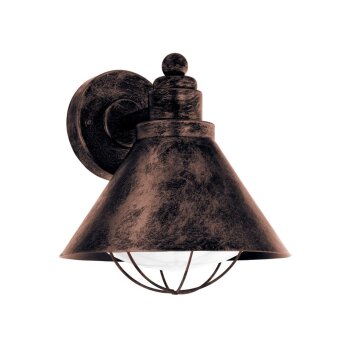 Eglo BARROSELA Applique Marrone scuro, Ramato, 1-Luce