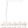 Brilliant Plow Lampada a Sospensione Legno scuro, Bianco, 5-Luci