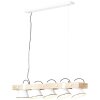 Brilliant Plow Lampada a Sospensione Legno scuro, Bianco, 5-Luci