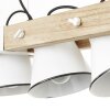 Brilliant Plow Lampada a Sospensione Legno scuro, Bianco, 5-Luci