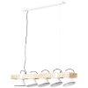 Brilliant Plow Lampada a Sospensione Legno scuro, Bianco, 5-Luci