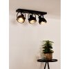 Lucide CICLETA Faretto da soffitto Nero, 3-Luci