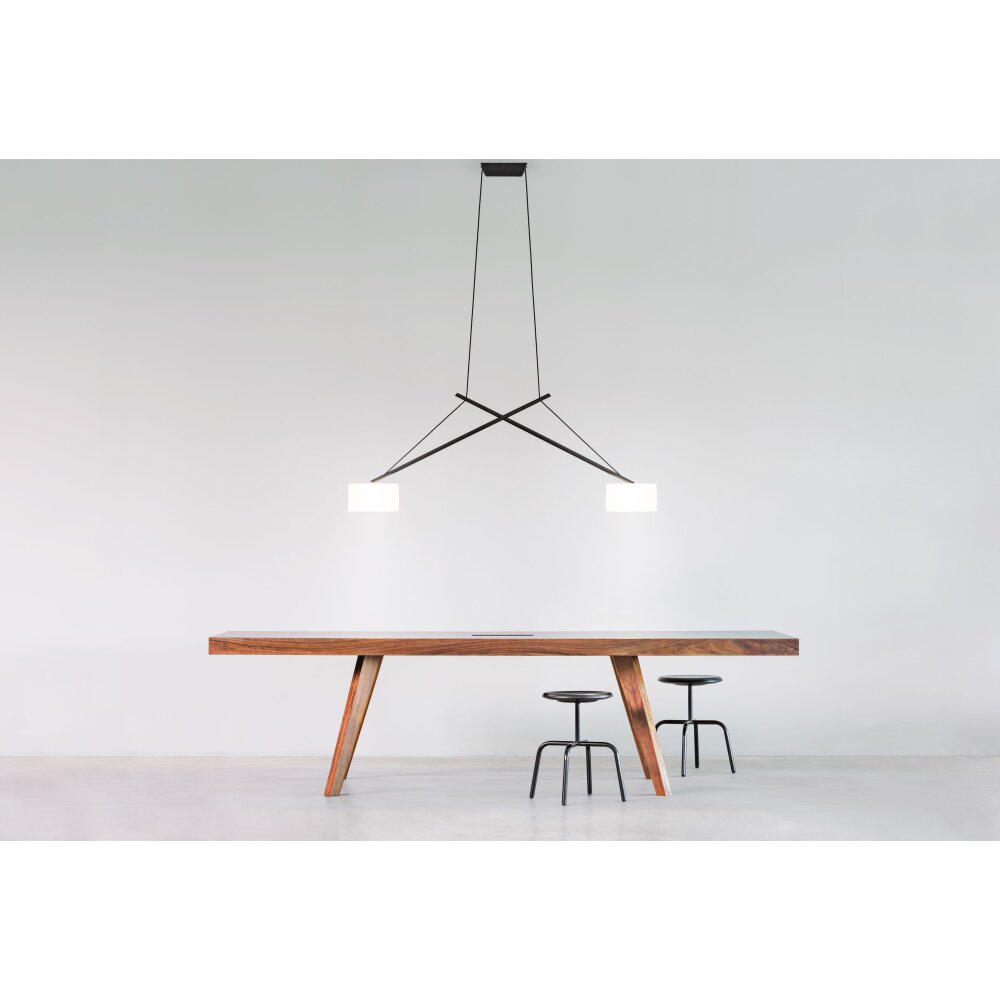 Serien Lighting TWIN Suspension Lampada a Sospensione LED Nero, 1-Luce