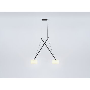 Serien Lighting TWIN Suspension Lampada a Sospensione LED Nero, 1-Luce