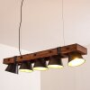 Oksbol Lampada a Sospensione Legno scuro, Nero, 5-Luci