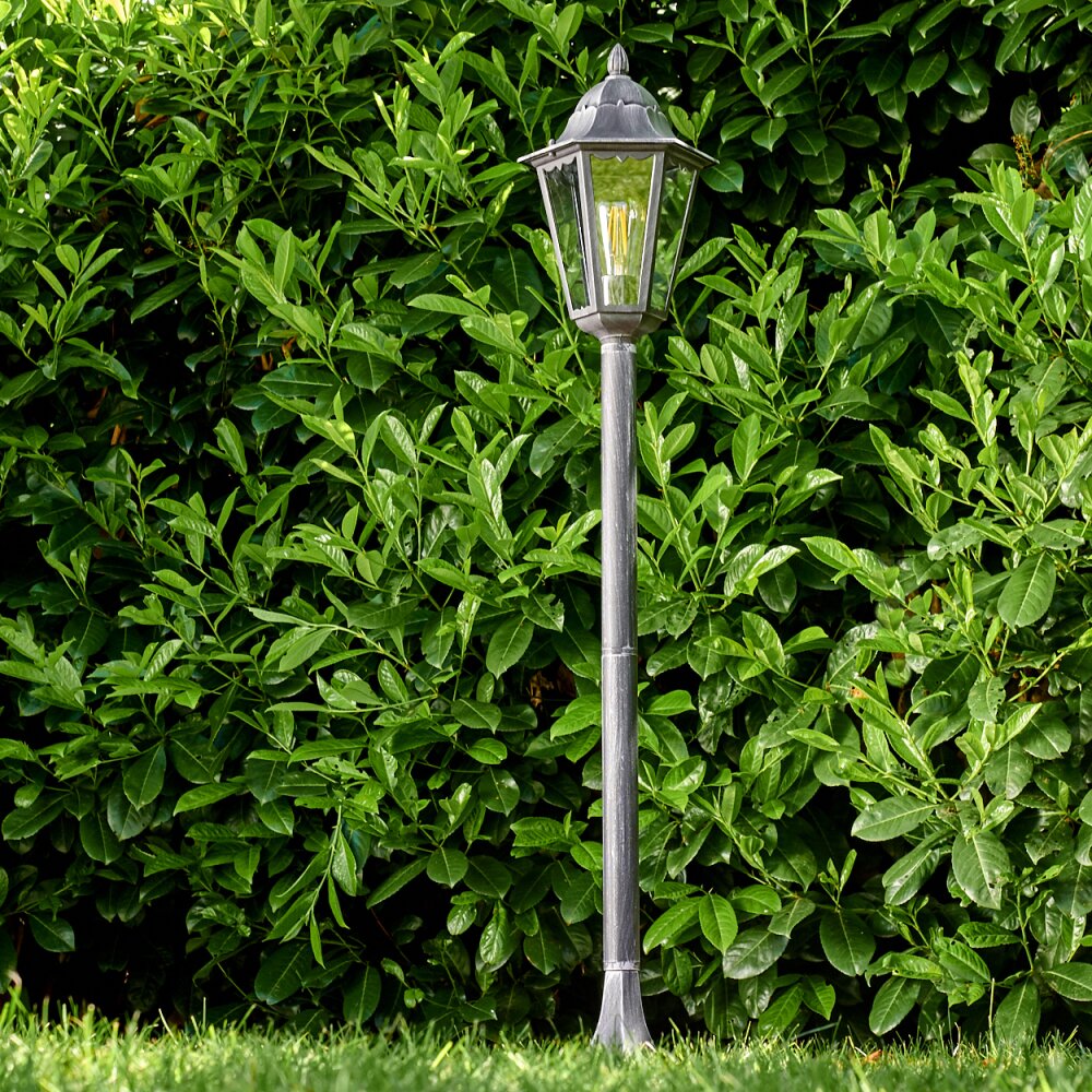Lignac Lampada da terra per esterno Nero, Argento, 1-Luce