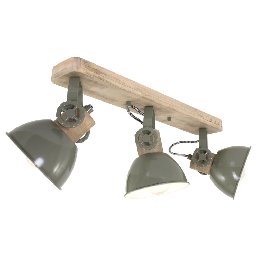 Steinhauer Gearwood Plafoniera Verde, 3-Luci