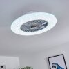 Petrovac ventilatore da soffitto LED Cromo, Bianco, 1-Luce, Telecomando