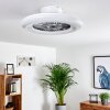 Petrovac ventilatore da soffitto LED Cromo, Bianco, 1-Luce, Telecomando