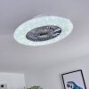 Petrovac ventilatore da soffitto LED Cromo, Bianco, 1-Luce, Telecomando