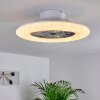 Petrovac ventilatore da soffitto LED Cromo, Bianco, 1-Luce, Telecomando