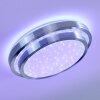 Mirabeau Plafoniera LED Alluminio, 2-Luci, Telecomando, Cambia colore