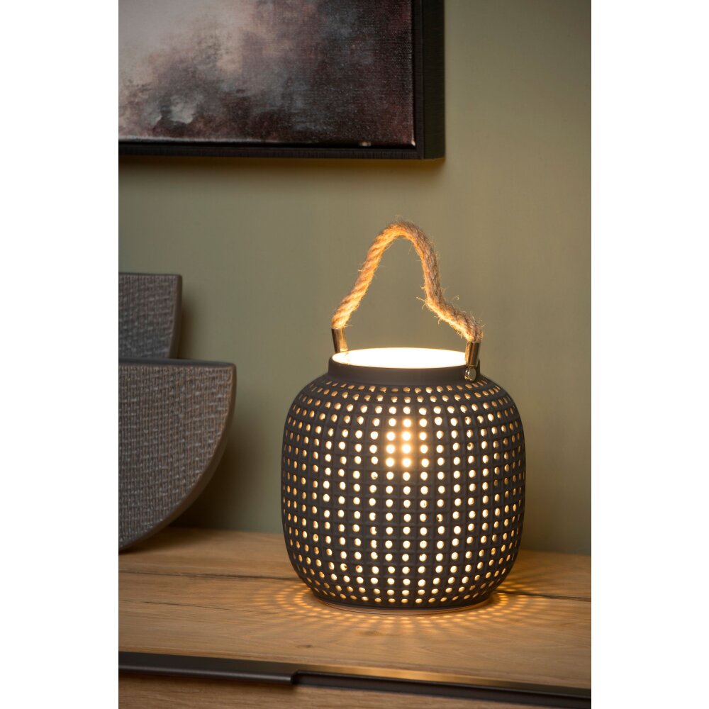 Lucide SAFIYA Lampada da Tavolo Grigio, 1-Luce main product photo