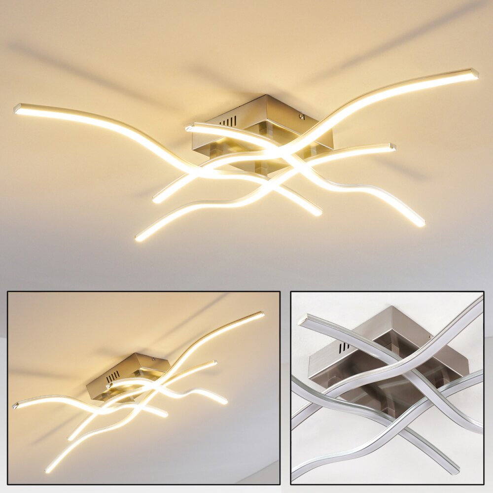 Kosola Plafoniera LED Nichel opaco, 4-Luci main product photo